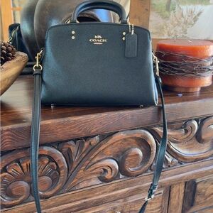 Coach Black Leather Satchel Bag
